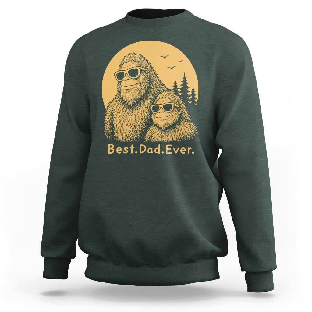 Vintage Best Dad Ever Bigfoot Papa Fathers Day Sweatshirt