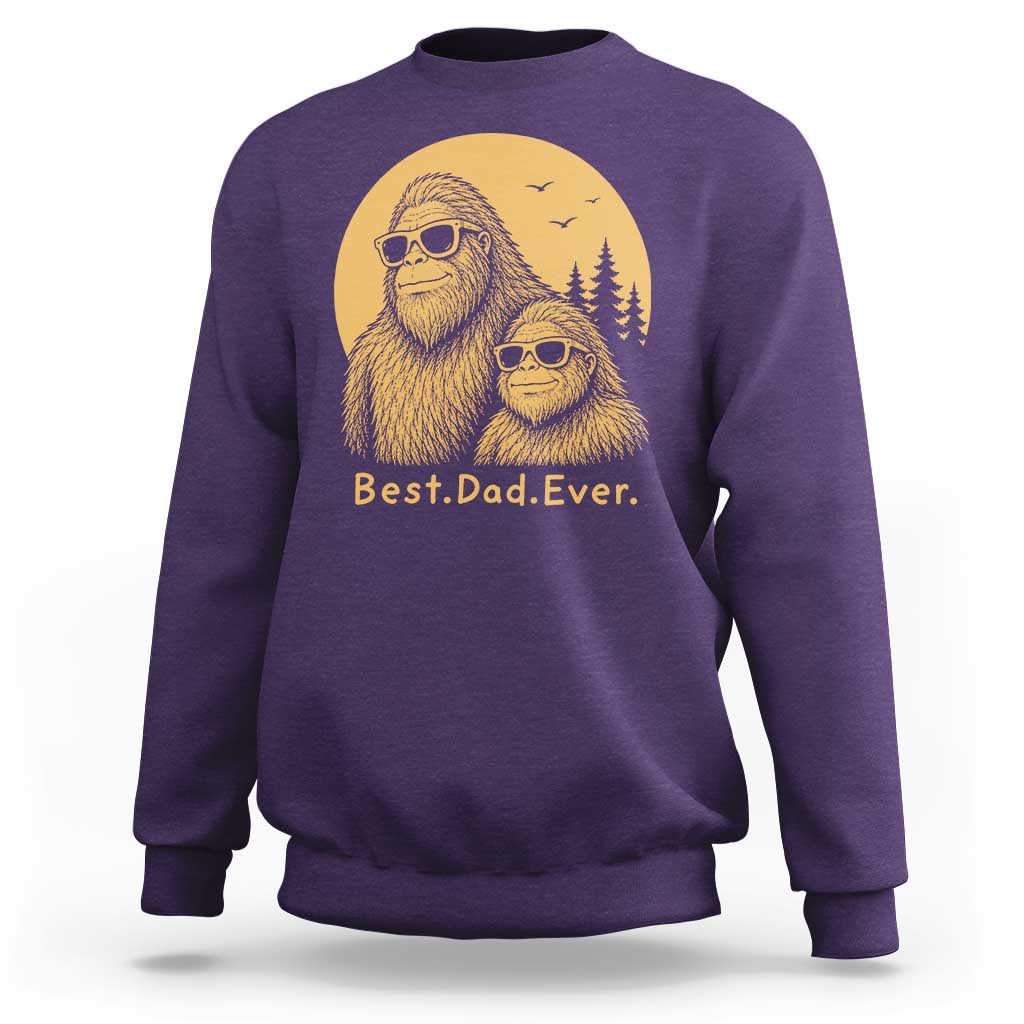 Vintage Best Dad Ever Bigfoot Papa Fathers Day Sweatshirt