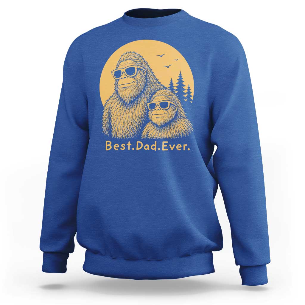 Vintage Best Dad Ever Bigfoot Papa Fathers Day Sweatshirt