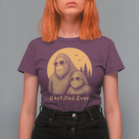 Vintage Best Dad Ever Bigfoot Papa Fathers Day T Shirt For Women