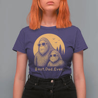 Vintage Best Dad Ever Bigfoot Papa Fathers Day T Shirt For Women