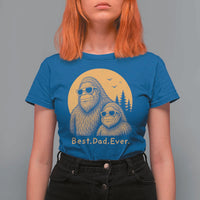 Vintage Best Dad Ever Bigfoot Papa Fathers Day T Shirt For Women