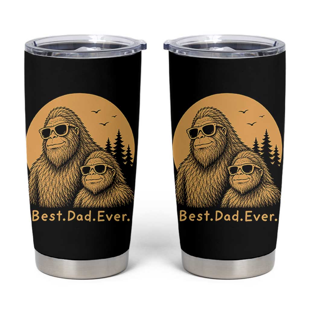 Vintage Best Dad Ever Bigfoot Papa Fathers Day Tumbler Cup