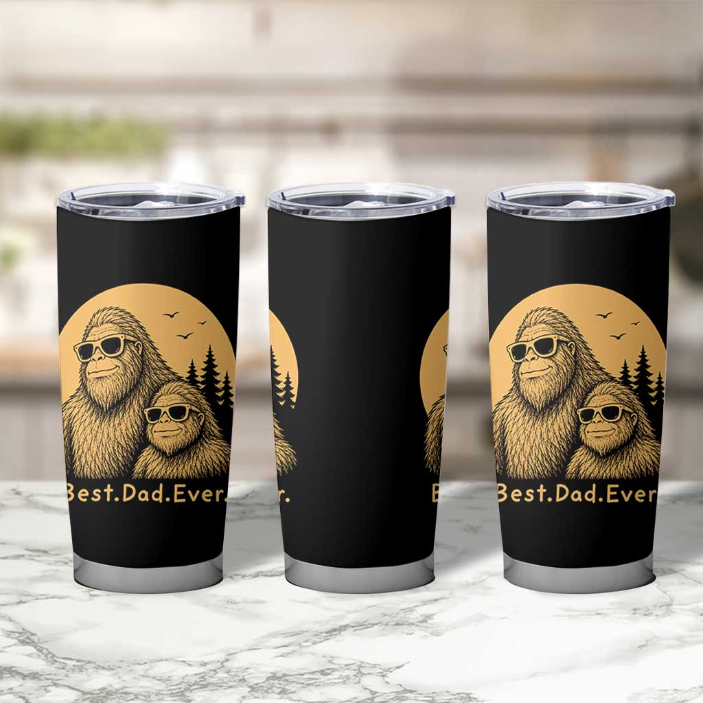 Vintage Best Dad Ever Bigfoot Papa Fathers Day Tumbler Cup
