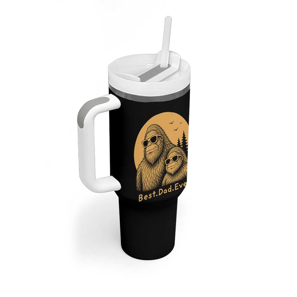 Vintage Best Dad Ever Bigfoot Papa Fathers Day Tumbler With Handle
