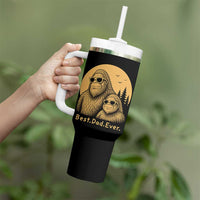 Vintage Best Dad Ever Bigfoot Papa Fathers Day Tumbler With Handle