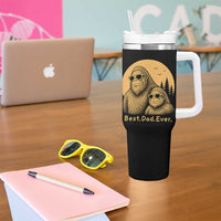 Vintage Best Dad Ever Bigfoot Papa Fathers Day Tumbler With Handle