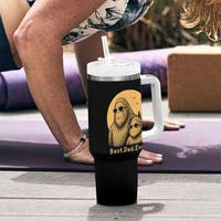 Vintage Best Dad Ever Bigfoot Papa Fathers Day Tumbler With Handle