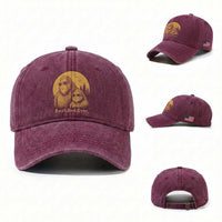 Vintage Best Dad Ever Bigfoot Papa Fathers Day Washed Cotton Baseball Cap