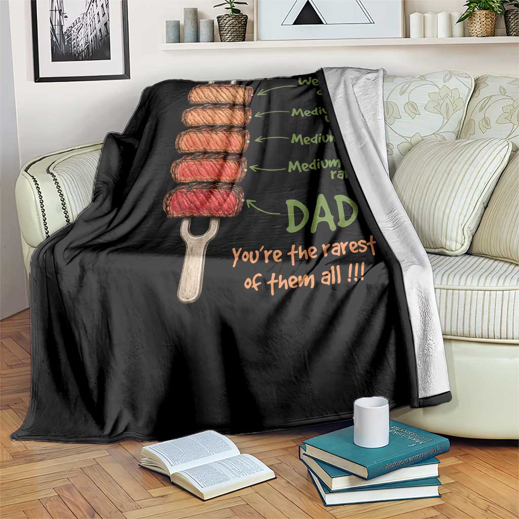 Grill Dad Throw Blanket You're The Rarest of Them All BBQ Father
