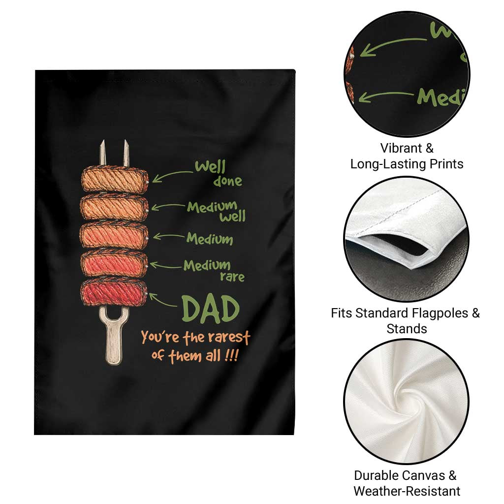 Grill Dad Garden Flag You're The Rarest of Them All BBQ Father