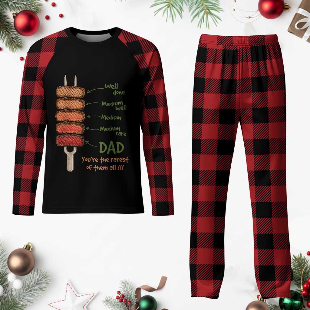 Grill Dad Plaid Pajama Set You're The Rarest of Them All BBQ Father