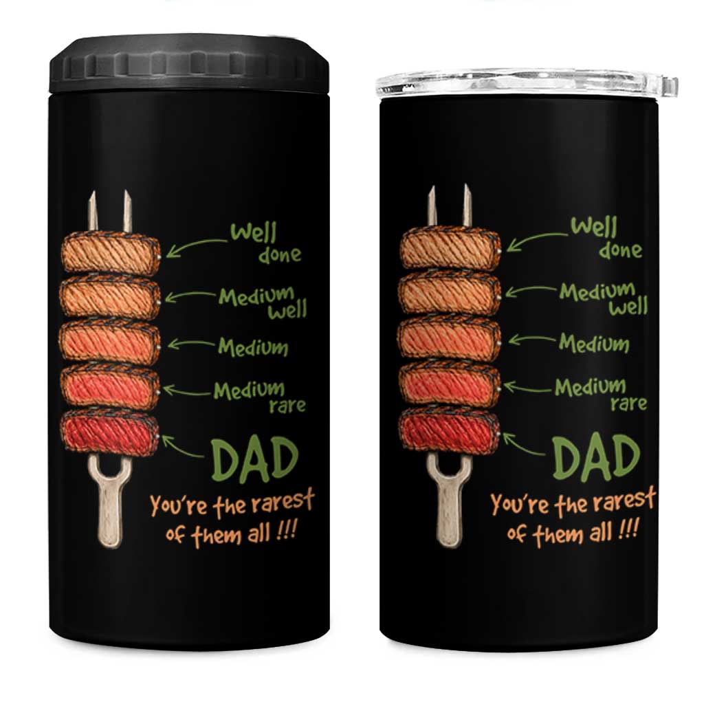 Grill Dad 4 in 1 Can Cooler Tumbler You're The Rarest of Them All BBQ Father