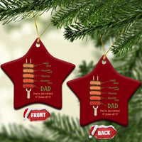 Grill Dad Ceramic Ornament You're The Rarest of Them All BBQ Father