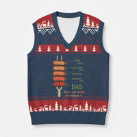 Grill Dad V-Neck Knit Sweater Vest You're The Rarest of Them All BBQ Father