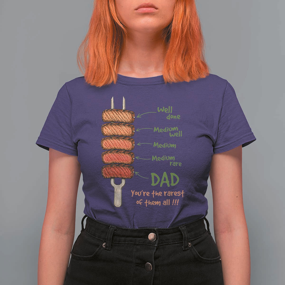 Grill Dad T Shirt For Women You're The Rarest of Them All BBQ Father