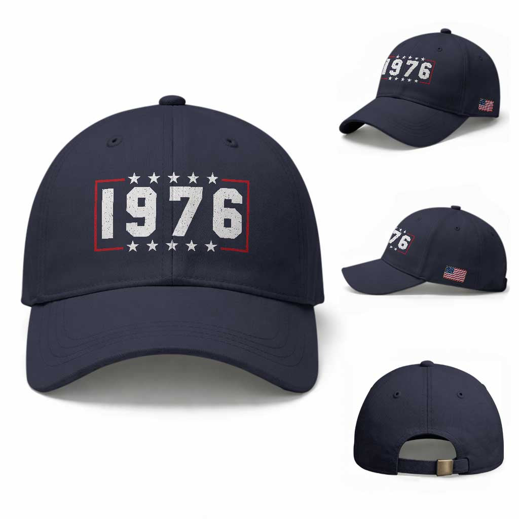 50th Birthday Baseball Cap Vintage 1976 50 Years Old Birthday Stars And Stripes