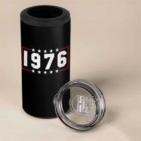 50th Birthday 4 in 1 Can Cooler Tumbler Vintage 1976 50 Years Old Birthday Stars And Stripes