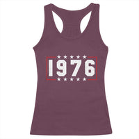 50th Birthday Racerback Tank Top Vintage 1976 50 Years Old Birthday Stars And Stripes
