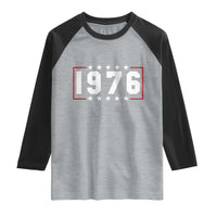 50th Birthday Raglan Shirt Vintage 1976 50 Years Old Birthday Stars And Stripes