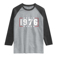 50th Birthday Raglan Shirt Vintage 1976 50 Years Old Birthday Stars And Stripes