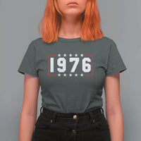 50th Birthday T Shirt For Women Vintage 1976 50 Years Old Birthday Stars And Stripes