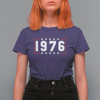 50th Birthday T Shirt For Women Vintage 1976 50 Years Old Birthday Stars And Stripes