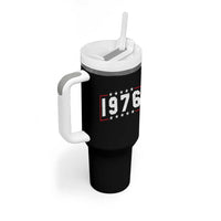 50th Birthday Tumbler With Handle Vintage 1976 50 Years Old Birthday Stars And Stripes