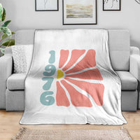 50th Birthday Throw Blanket Vintage 1976 Boho Flowers 50 Years Old Birthday