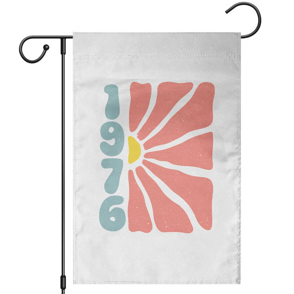 50th Birthday Garden Flag Vintage 1976 Boho Flowers 50 Years Old Birthday