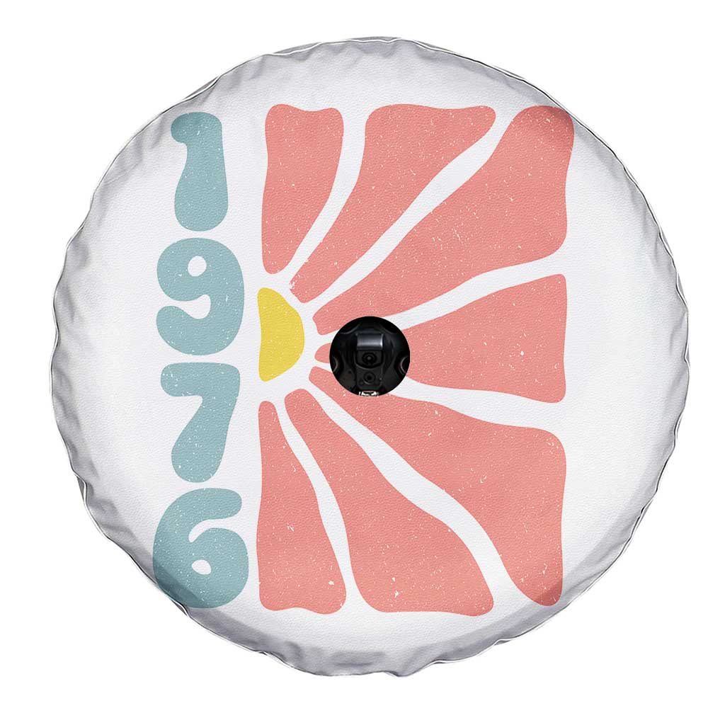 50th Birthday Spare Tire Cover Vintage 1976 Boho Flowers 50 Years Old Birthday