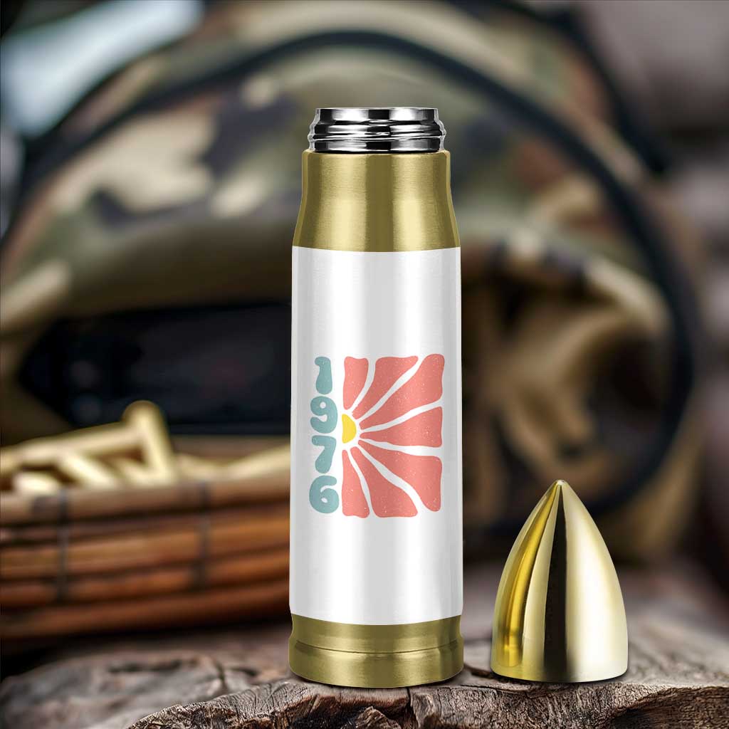50th Birthday Bullet Tumbler Vintage 1976 Boho Flowers 50 Years Old Birthday