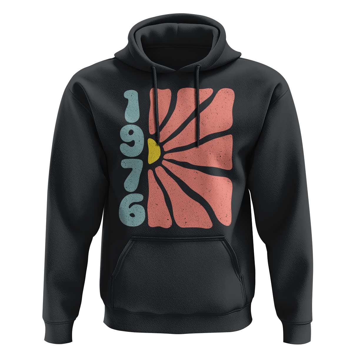 50th Birthday Hoodie Vintage 1976 Boho Flowers 50 Years Old Birthday
