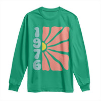 50th Birthday Long Sleeve Shirt Vintage 1976 Boho Flowers 50 Years Old Birthday