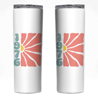 50th Birthday Skinny Tumbler Vintage 1976 Boho Flowers 50 Years Old Birthday