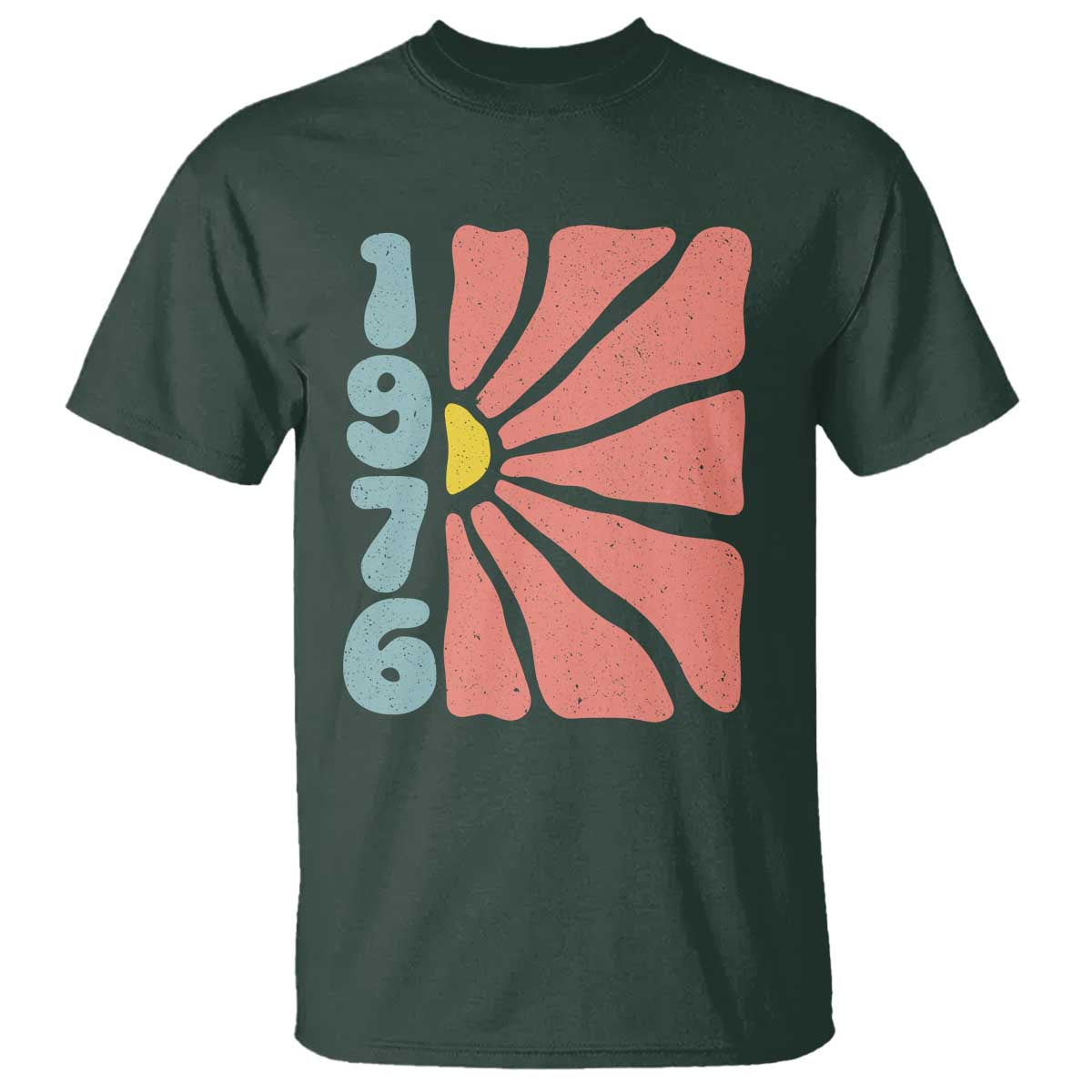 50th Birthday T Shirt Vintage 1976 Boho Flowers 50 Years Old Birthday