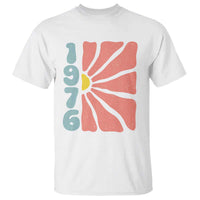 50th Birthday T Shirt Vintage 1976 Boho Flowers 50 Years Old Birthday