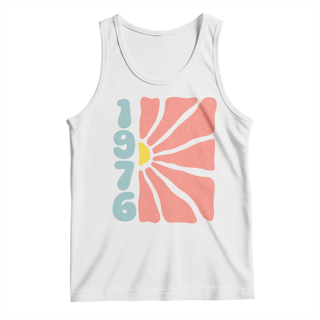 50th Birthday Tank Top Vintage 1976 Boho Flowers 50 Years Old Birthday