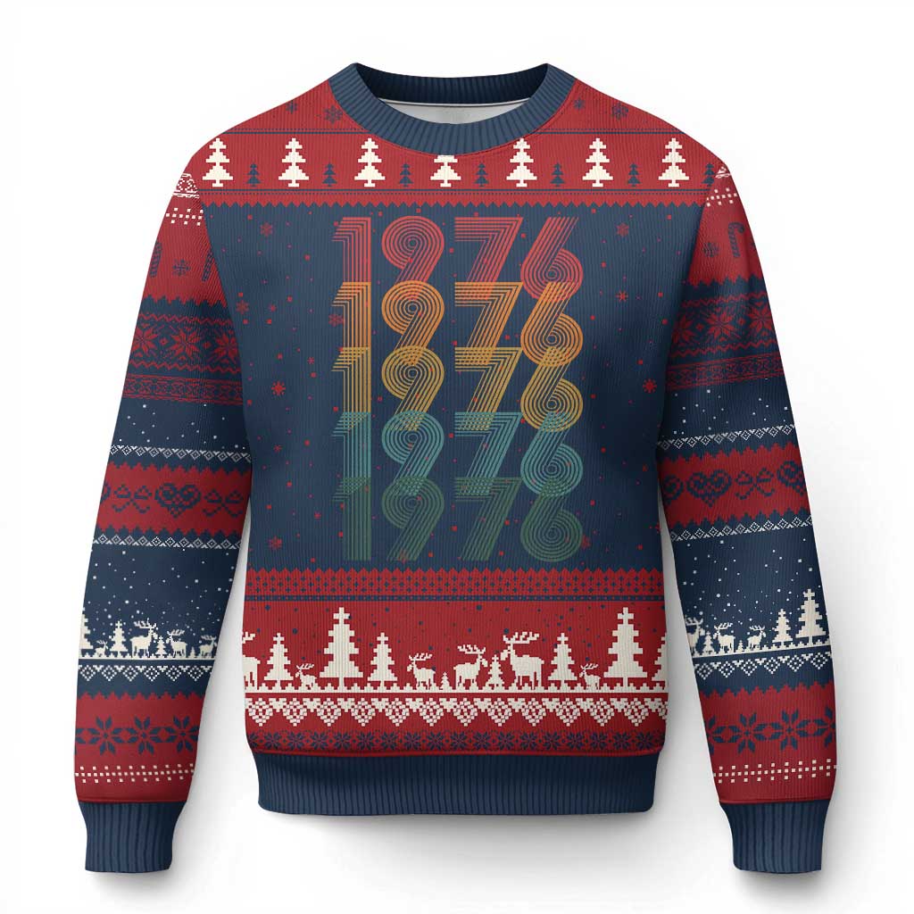 50th Birthday Ugly Christmas Sweater Vintage 1976 Retro 50 Years Old Birthday