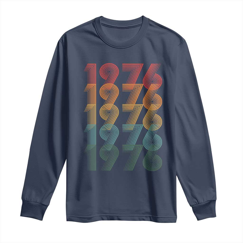50th Birthday Long Sleeve Shirt Vintage 1976 Retro 50 Years Old Birthday