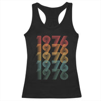 50th Birthday Racerback Tank Top Vintage 1976 Retro 50 Years Old Birthday