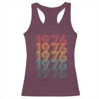 50th Birthday Racerback Tank Top Vintage 1976 Retro 50 Years Old Birthday