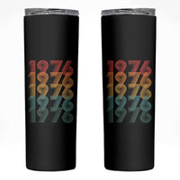 50th Birthday Skinny Tumbler Vintage 1976 Retro 50 Years Old Birthday