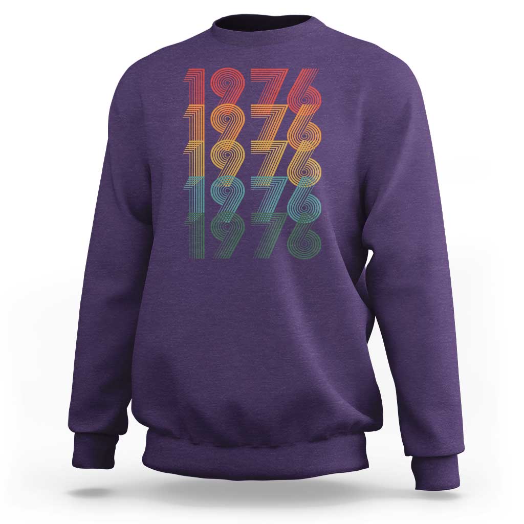 50th Birthday Sweatshirt Vintage 1976 Retro 50 Years Old Birthday