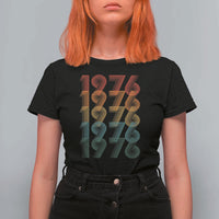 50th Birthday T Shirt For Women Vintage 1976 Retro 50 Years Old Birthday