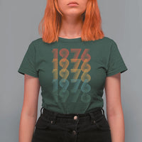 50th Birthday T Shirt For Women Vintage 1976 Retro 50 Years Old Birthday