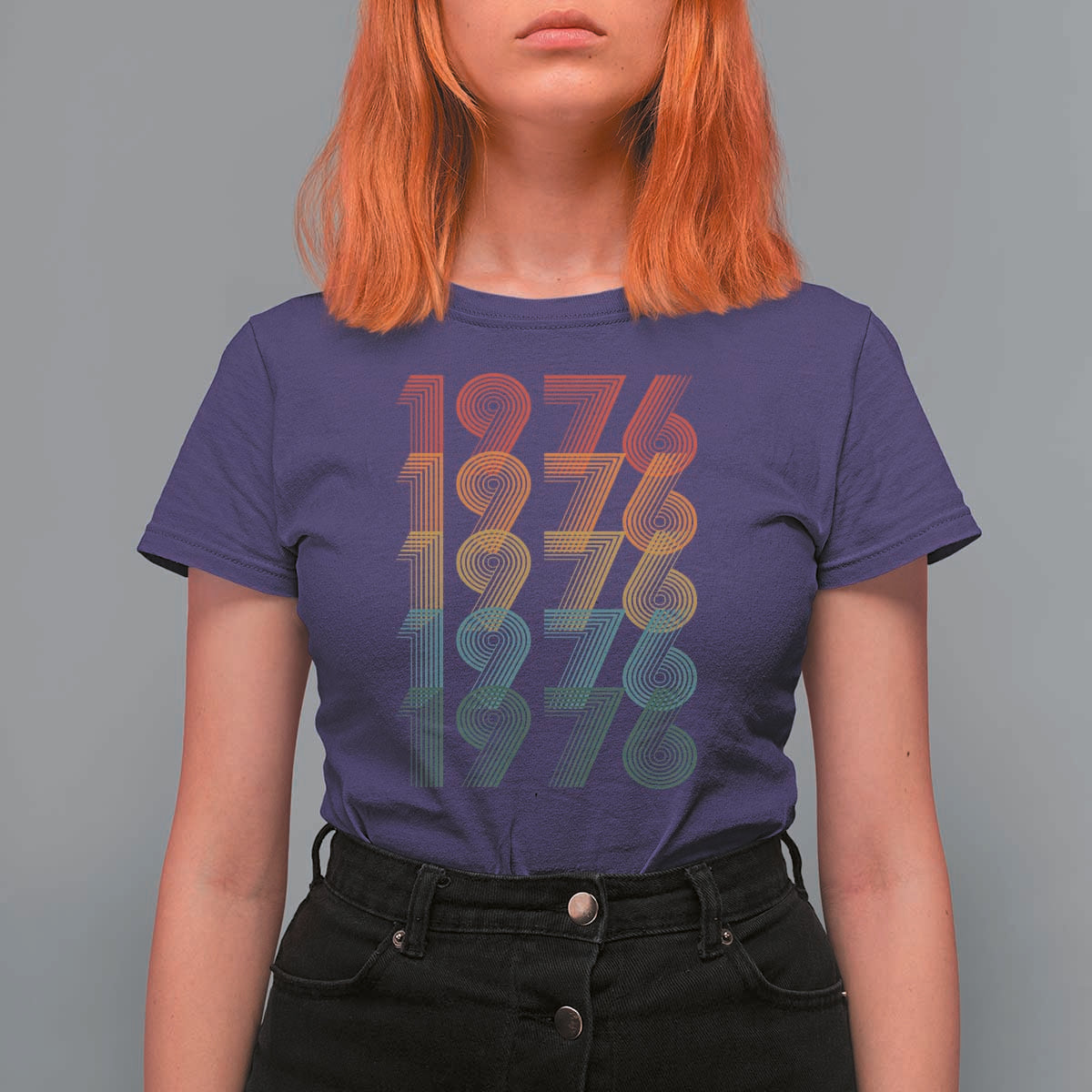 50th Birthday T Shirt For Women Vintage 1976 Retro 50 Years Old Birthday