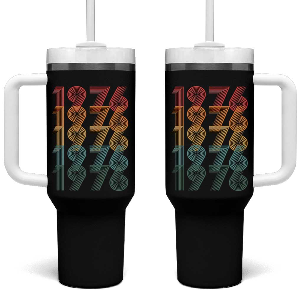 50th Birthday Tumbler With Handle Vintage 1976 Retro 50 Years Old Birthday