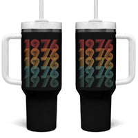 50th Birthday Tumbler With Handle Vintage 1976 Retro 50 Years Old Birthday