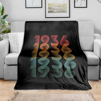 90th Birthday Throw Blanket Vintage 1936 Retro 90 Years Old Birthday